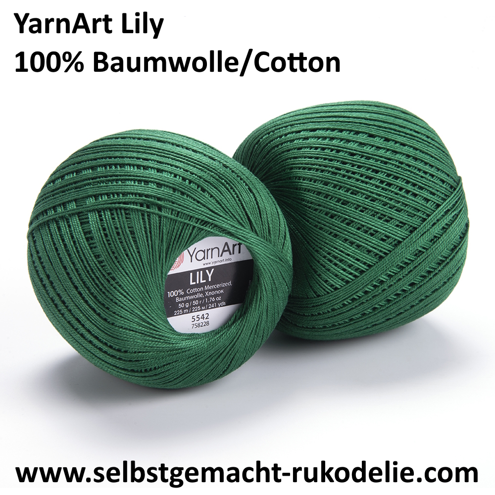 YarnArt Lily, 100% mercerisierter Baumwolle, 50g- 225m, Klöppelgarn